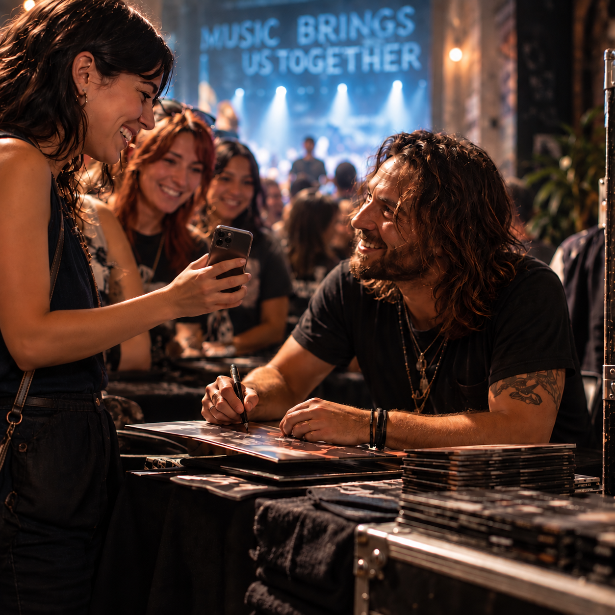 Artist connecting directly with fans through music, physical collectibles and digital technology