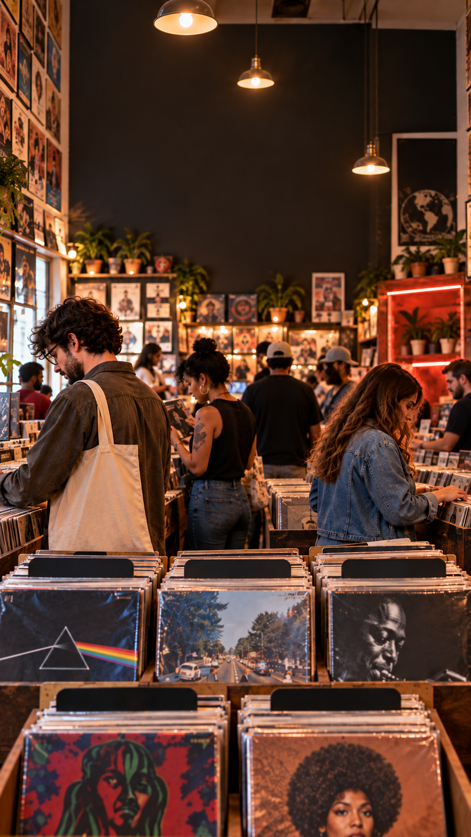 Modern physical music products representing the emergence of Smart Media Albums as a new connected physical music format.