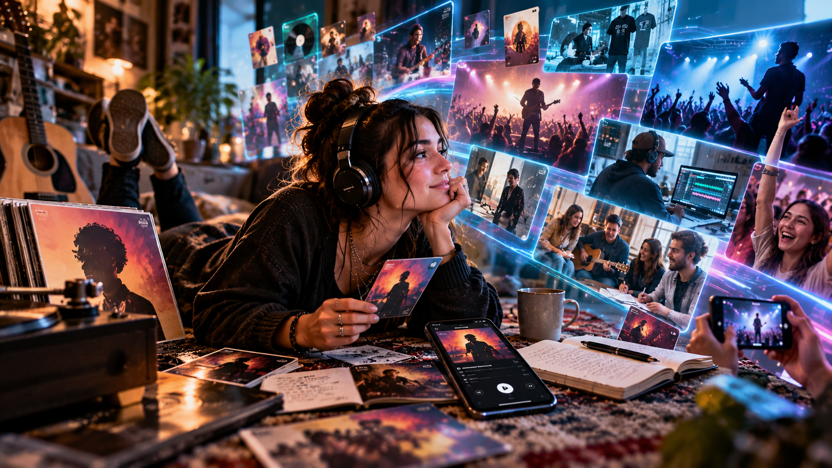 The future of music connects artists and fans through interactive music, physical products, community and participatory experiences.